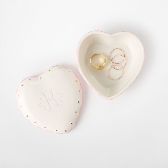 Heart Ceramic Catchall Box​