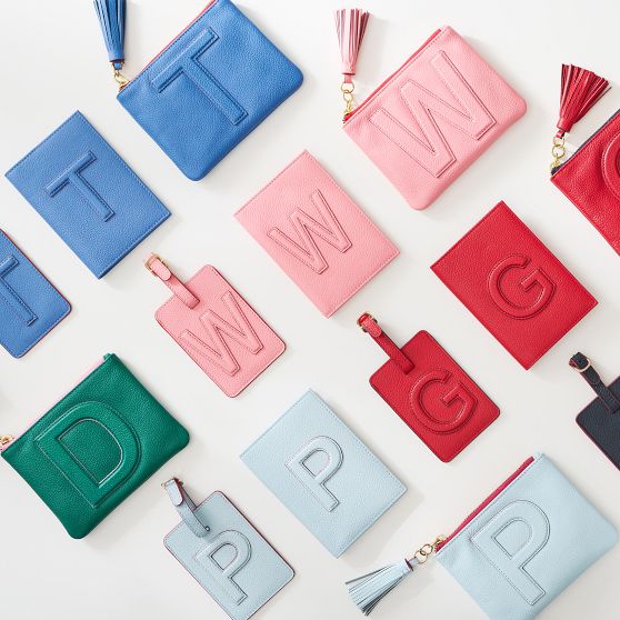 Mark &amp; Graham x Pencil &amp; Paper Co. Leather Initial Pouch