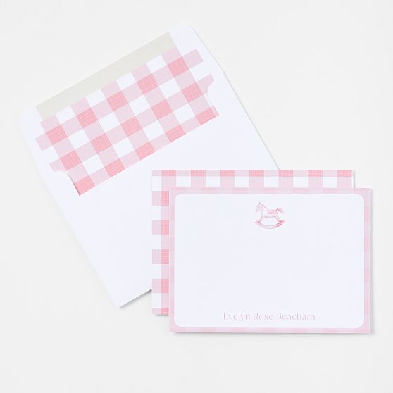 Personalized Baby Stationery Note Card Set, Set of 24