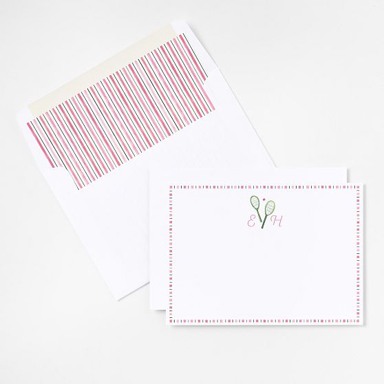 Personalized Sports Stationery Note Cards, Set of 24