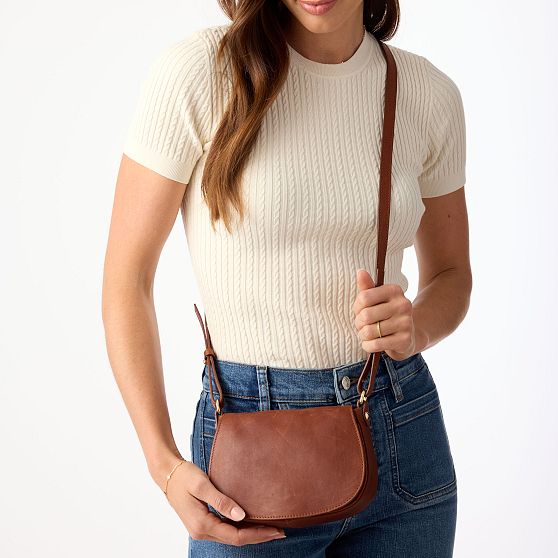 Lucia Italian Leather Crossbody Bag