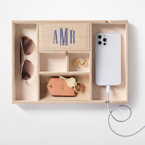 Montauk Raffia Valet Tray