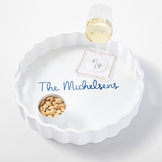 Bloom Lacquer Round Tray