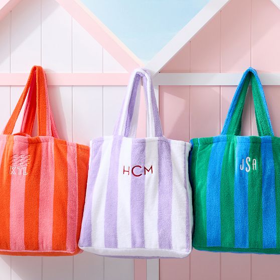 Cabana Stripe Terry Beach Tote