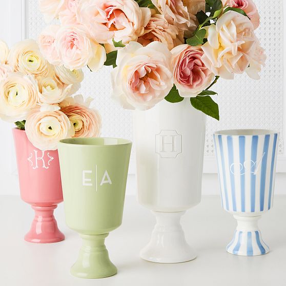 Ceramic Pedestal Vase