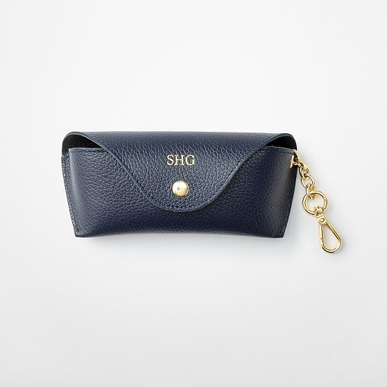 Italian Leather Glasses Case Keychain