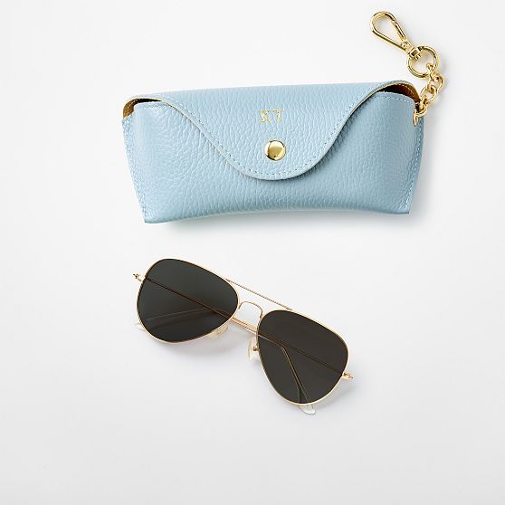 Italian Leather Glasses Case Keychain