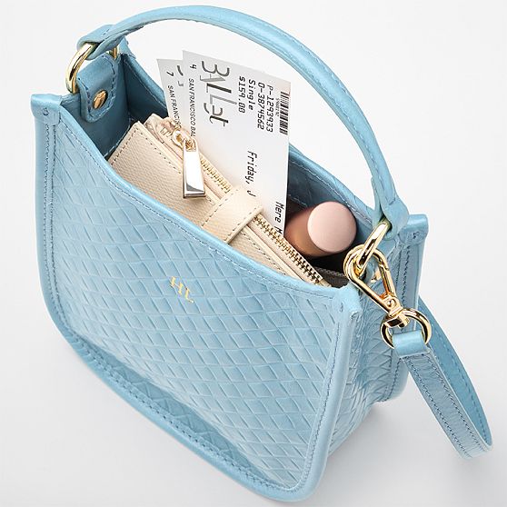 Marcella Woven Embossed Italian Leather Crossbody