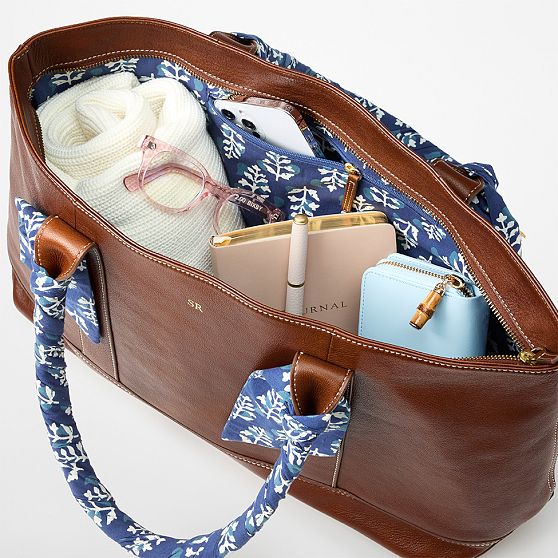 Sylvie Leather Tote with Wrapped Handles