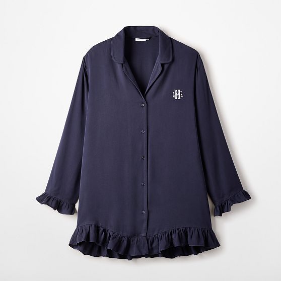 Ruffle Sateen Night Shirt