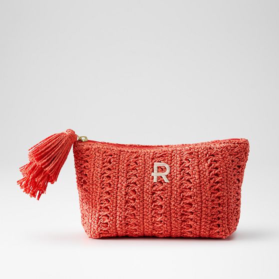 Soleil Raffia Tassel Pouch