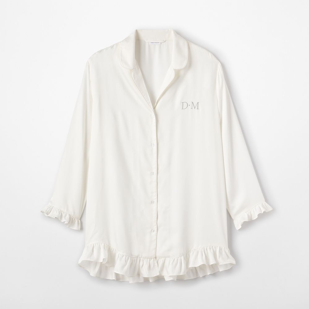 Ruffle Sateen Night Shirt
