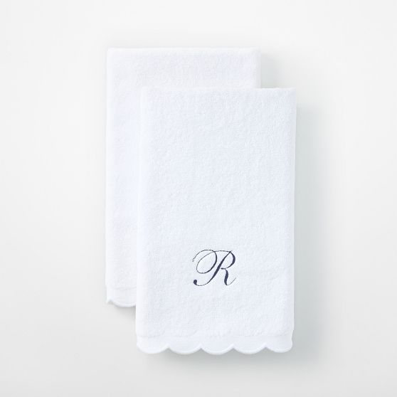 Scalloped Hand Towel Set