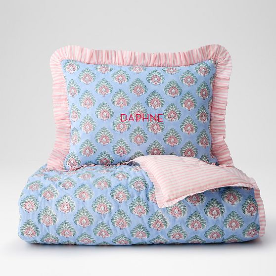 Block Print Boudoir Pillow Cover