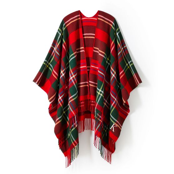 Italian Plaid Poncho