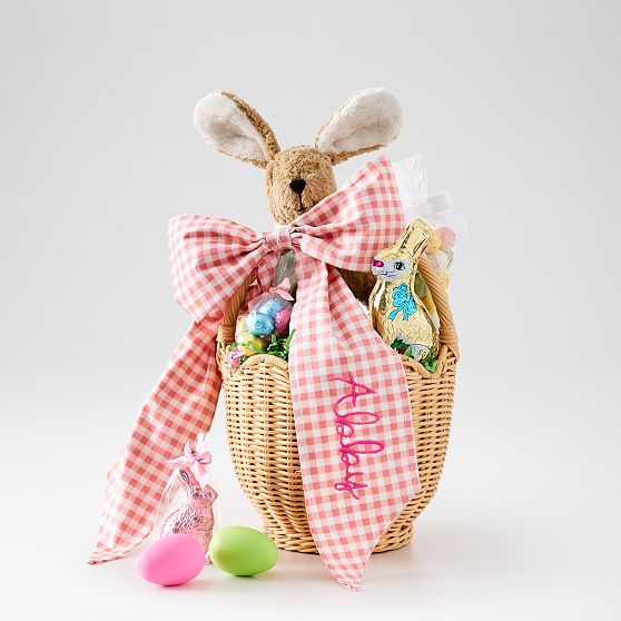 Scalloped Wicker Easter Basket