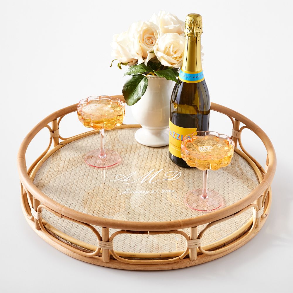 Bamboo Round Serving Tray - "Andreozzis"