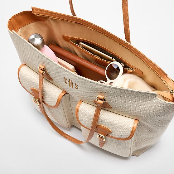 Audrey Canvas and Leather Boarding Bag