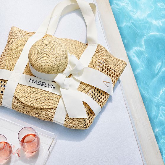 Ribbon Bow Straw Hat
