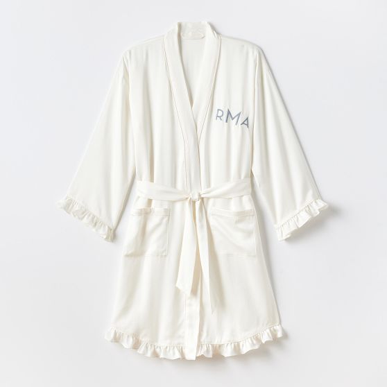 Ruffle Sateen Robe