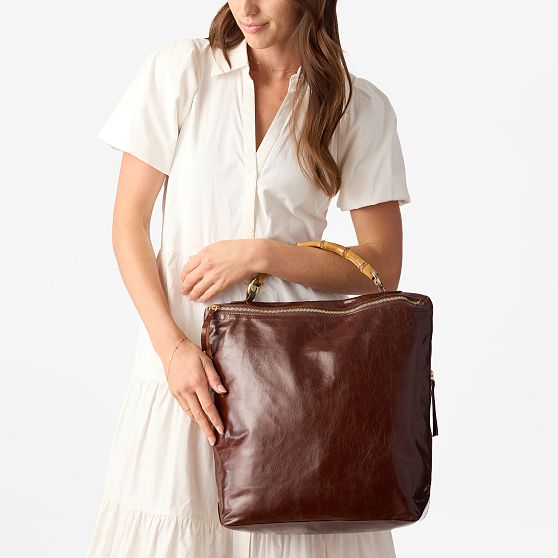 Bamboo Elisabetta Italian Leather Backpack