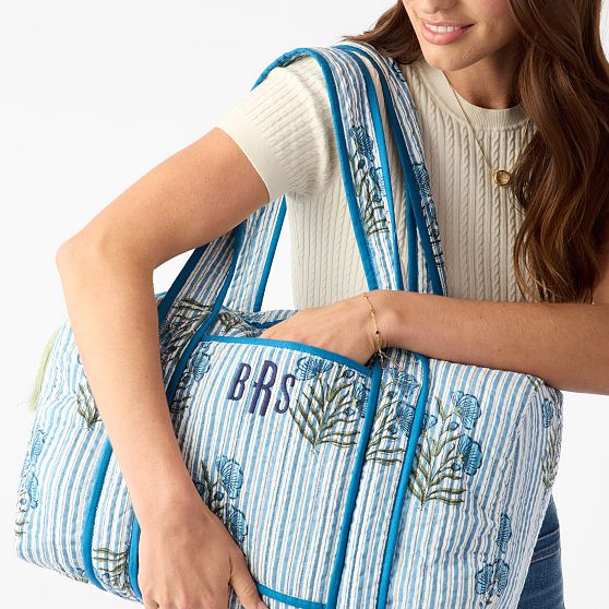 Block Print Quilted Weekender