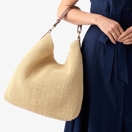 Emilia Italian Raffia Hobo