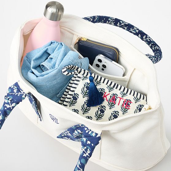 Sylvie Canvas Tote with Wrapped Handles