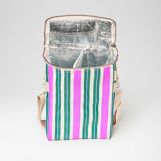 Sunnylife Striped Insulated Wine Tote​