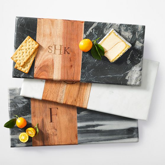 Wood and Marble Rectangle Cheese Board