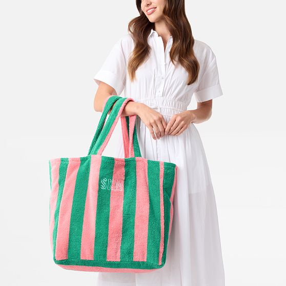 Cabana Stripe Terry Beach Tote