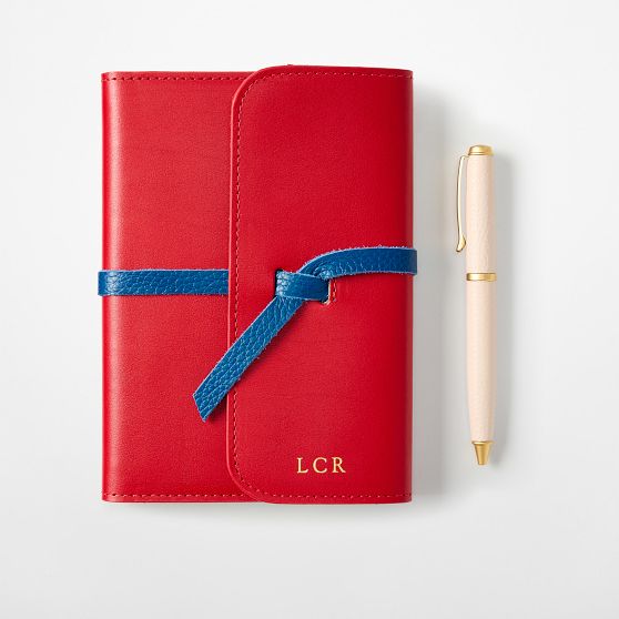 Leather Refillable Journal with Tie