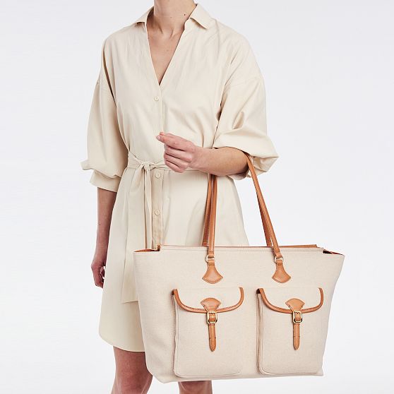 Audrey Canvas and Leather Boarding Bag