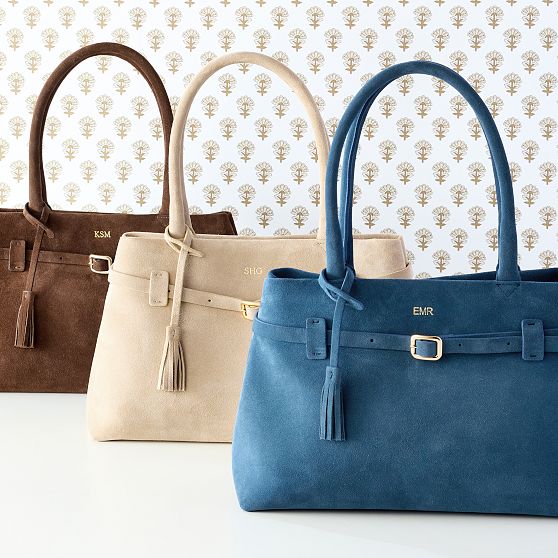 Isabella Belted Suede Handbag