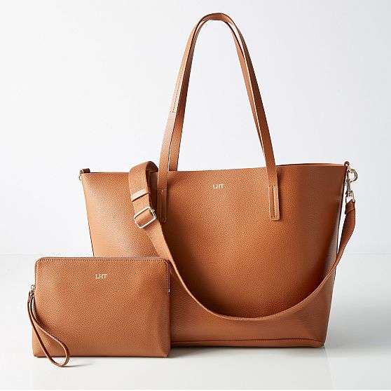Pebbled Faux Leather Tote