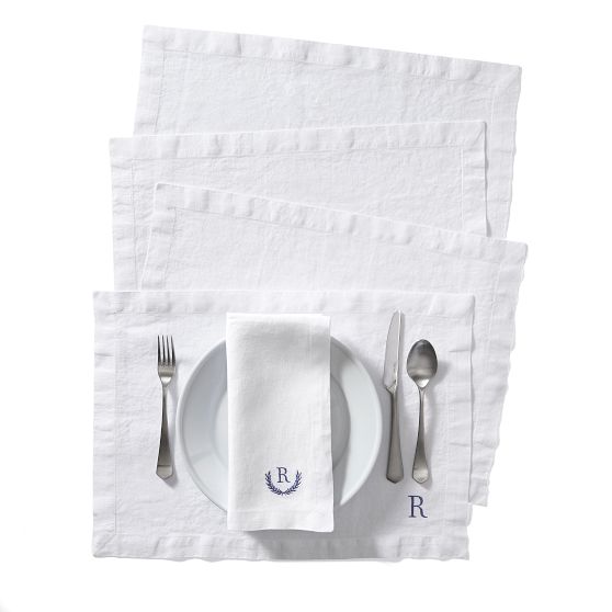 Italian Washed Linen Placemats, Set of 4