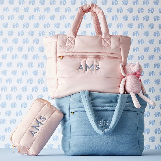 Denim Puffer Tote