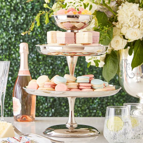 Celebration Beaded 3-Tiered Serving Stand