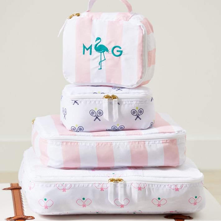 Cabana Stripe 6 Piece Packing Cube Set | Mark and Graham
