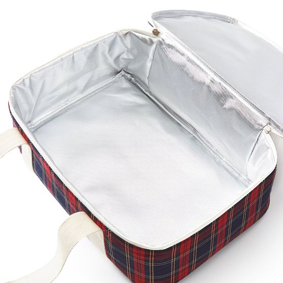 Plaid Insulated Food Carrier