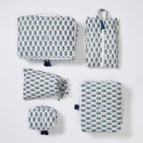 5-Piece Block Print Packing Cube Set