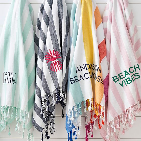 Cabana Stripe Packable Beach Towel