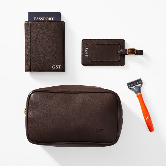 Faux Leather Travel Pouch