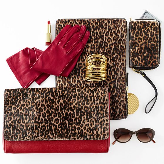 Leopard Zipper Folio