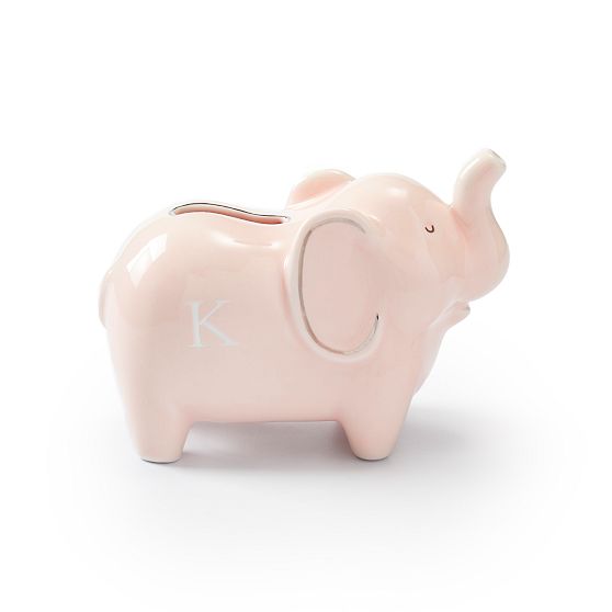 Ceramic Elephant Baby Bank