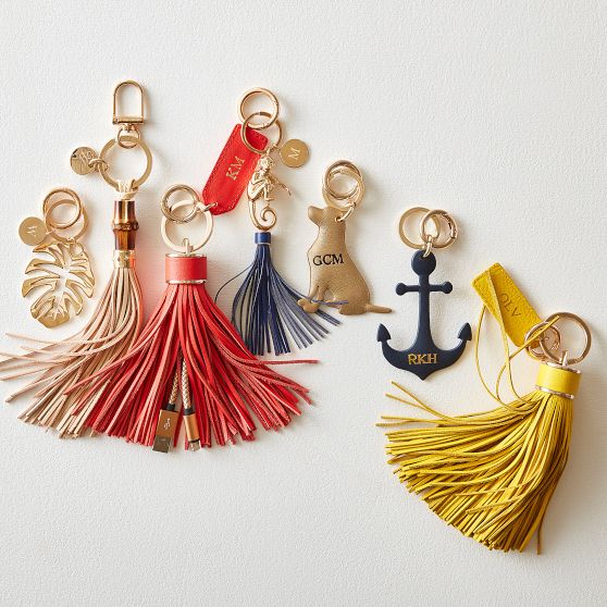 Leather Anchor Keychain