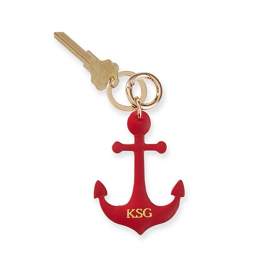 Leather Anchor Keychain