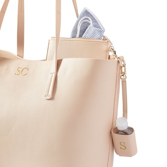 Pebbled Faux Leather Hand Sanitizer Case