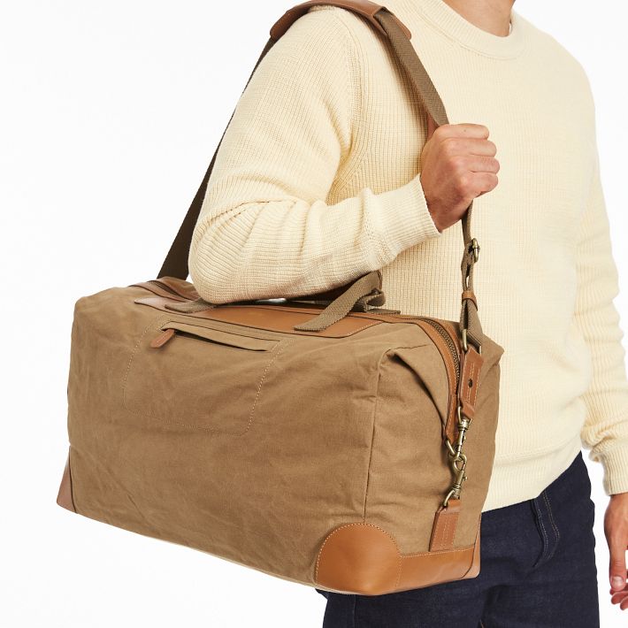 canvas and leather weekender backpack Polare 23