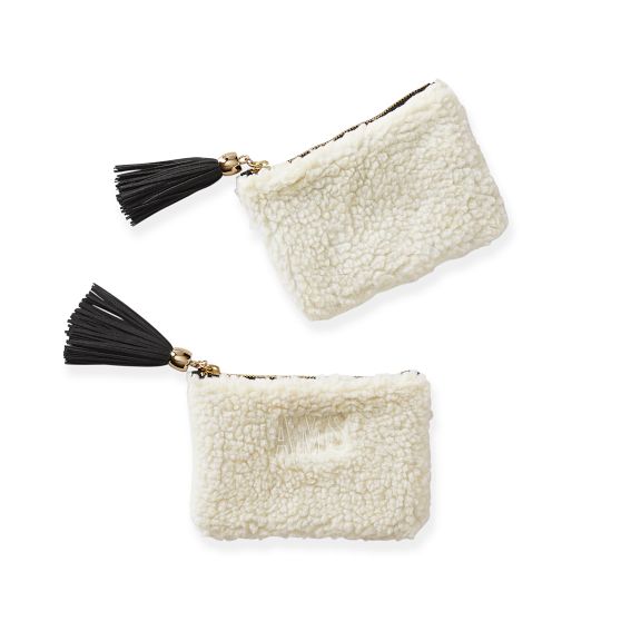 Sherpa Tassel Zip Pouch
